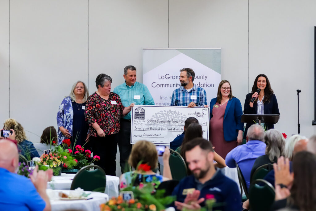 Organizations were presented with their grant at the 2023 Annual Event in June.